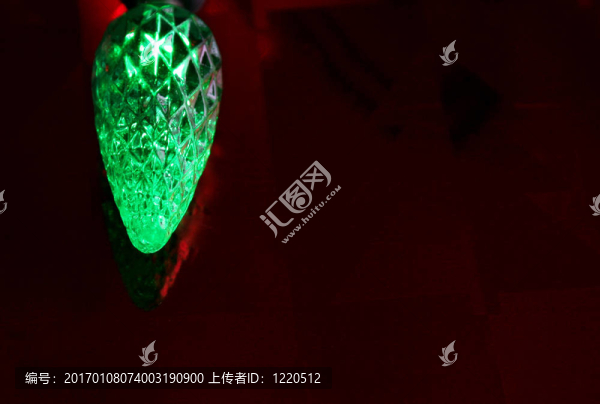 綠色的圣誕燈