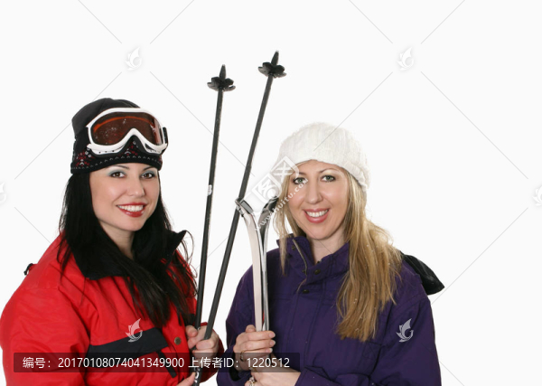 婦女與滑雪板