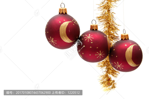 紅色的圣誕燈泡