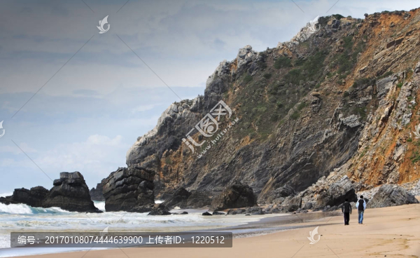 在海灘上