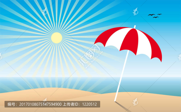 陽光明媚的海灘