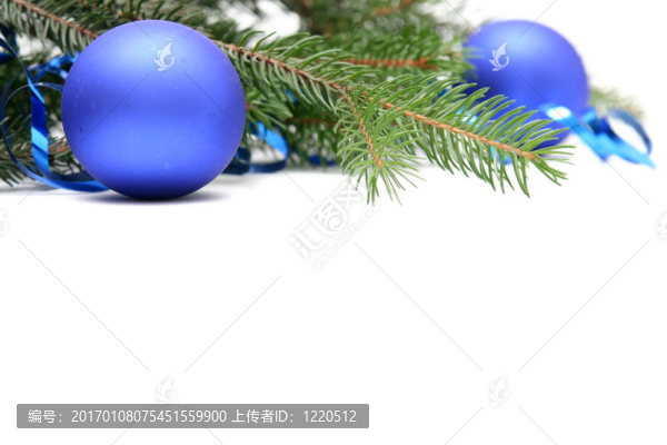 藍色的圣誕燈