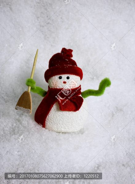 雪人在雪中