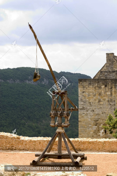 投石機在Castelnaud；法國