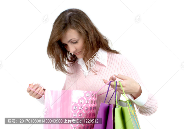帶購物袋的女人