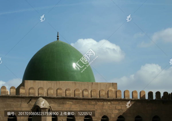 Mohammed,Ali清真寺的綠色圓頂