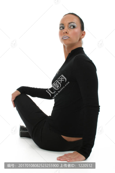 瑜伽姿勢(shì)的女人