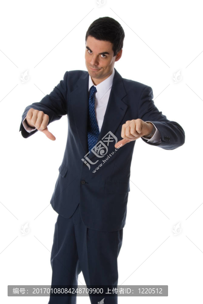 大拇指朝下