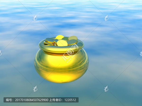 黃金黃金壺。3d