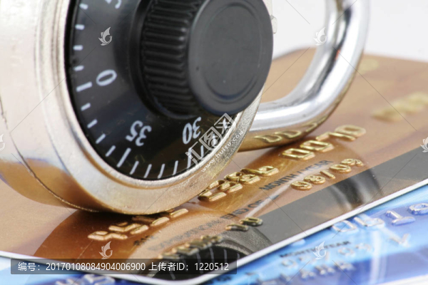信用卡和鎖的收