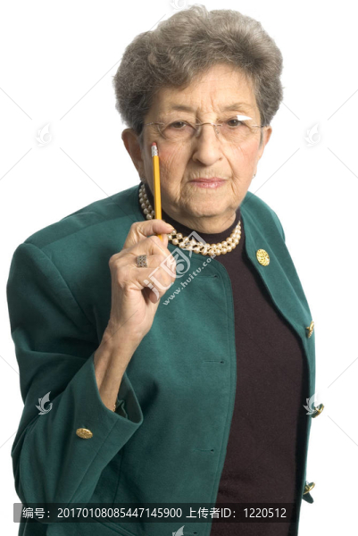 帶鉛筆的高級(jí)女人