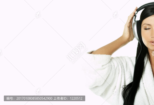 美女與耳機