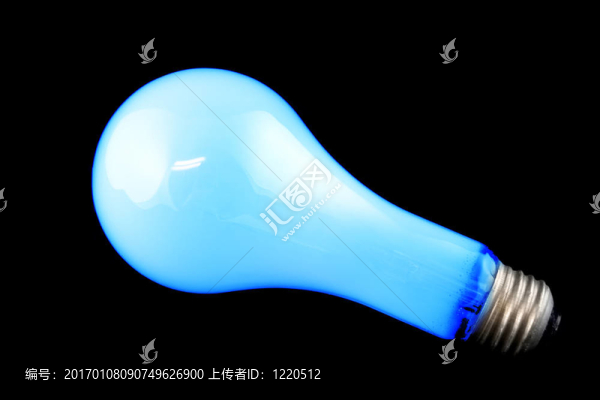 明亮的藍(lán)色燈泡