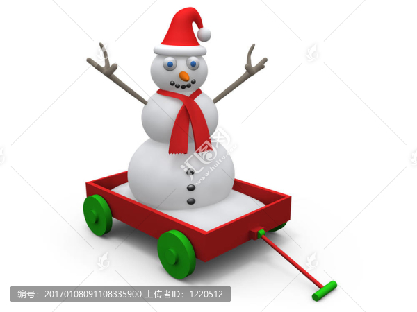 雪人在車