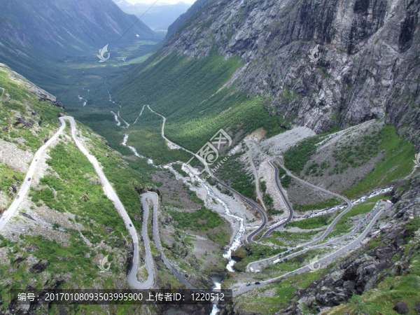 trollstigen曲折的山路