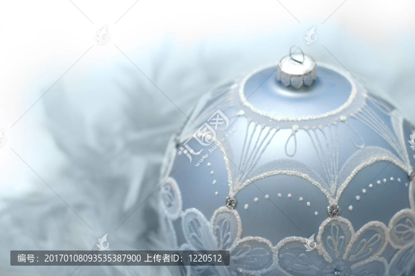 藍(lán)色的圣誕球