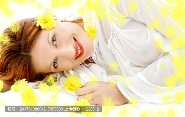 春天的美麗與黃色的花朵
