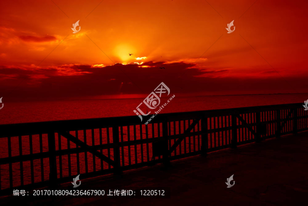 日落；墨西哥灣