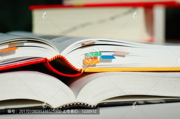 兩本書打開了