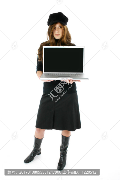 女人的筆記本電腦