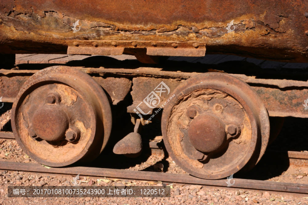 古董采礦車車輪