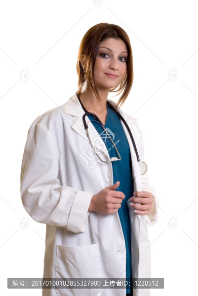 迷人的微笑的女醫(yī)生