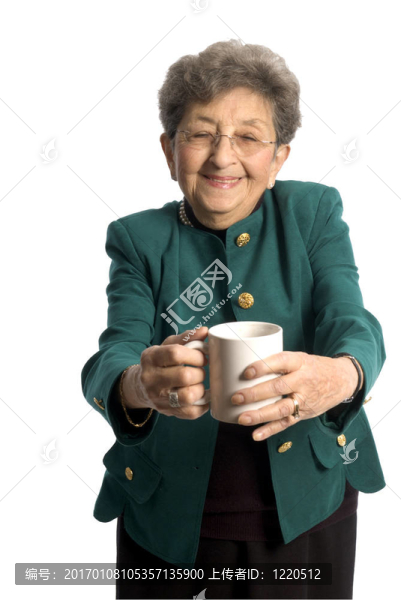 咖啡茶的女人