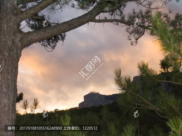 火紅的夕陽