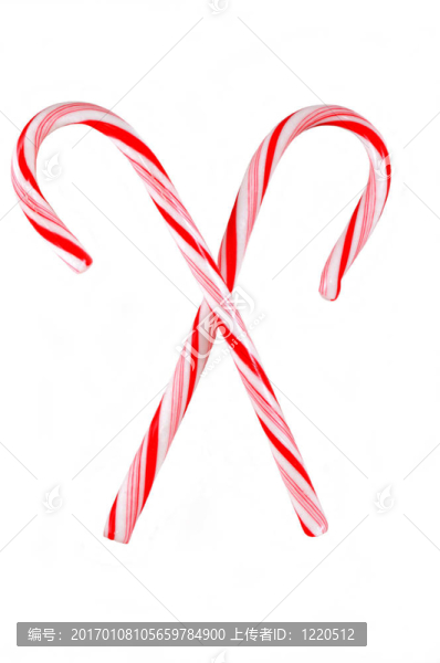 孤立的candycanes