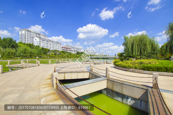 城市風(fēng)光藍(lán)天白云