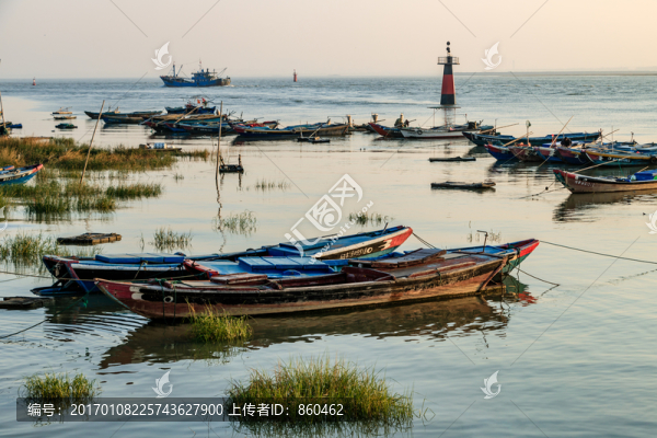 木船,漁港漁船,漁村,港口,海