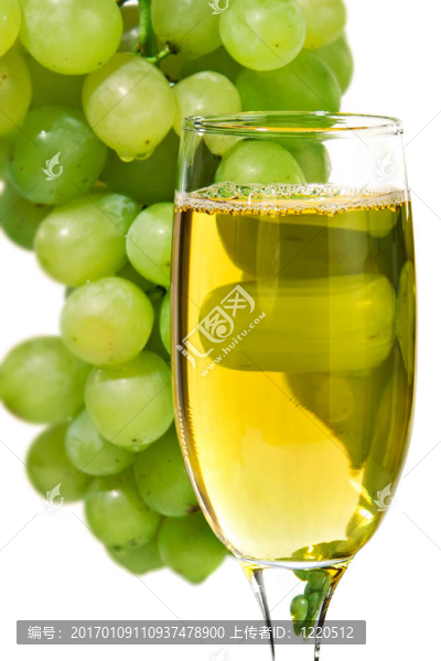 葡萄背景白葡萄酒