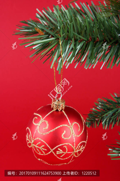 紅色的圣誕球