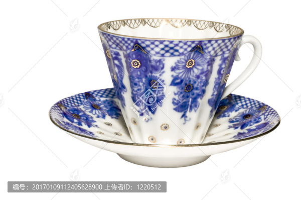 藍色的茶杯