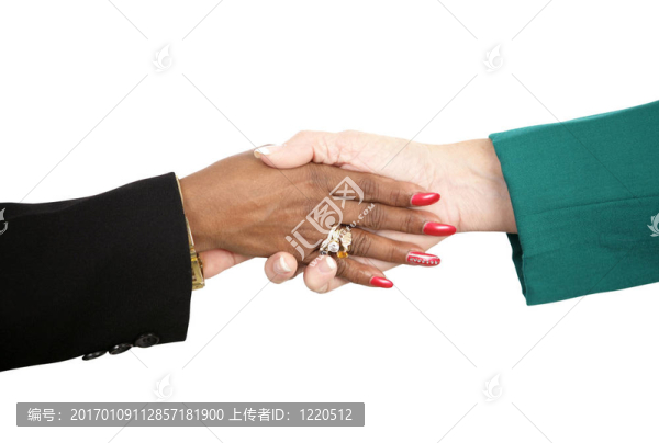 女性握手