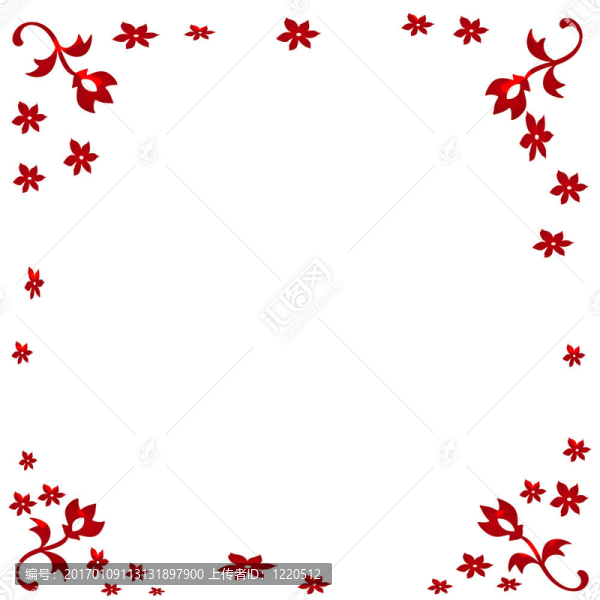 紅色花紋的紙