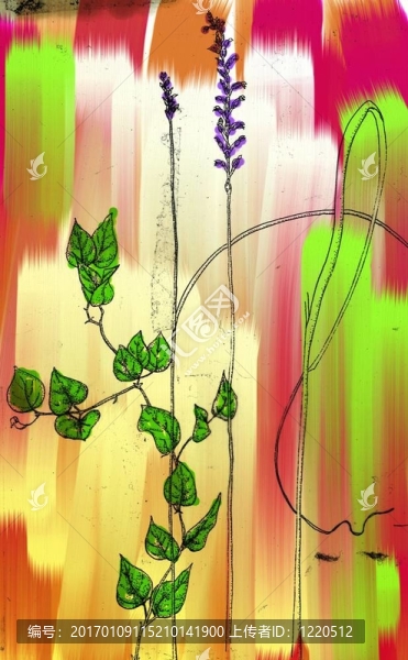 一朵色彩繽紛的插圖