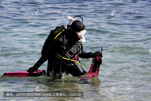 水肺人海洋