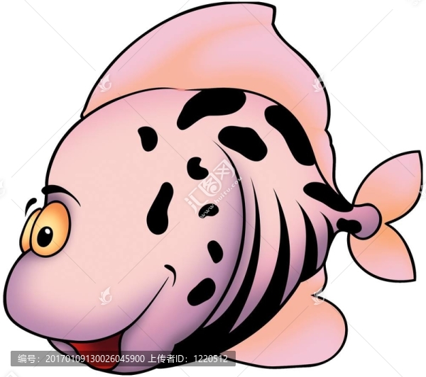 微笑的粉紅色的魚