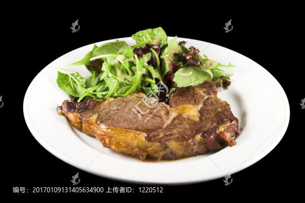 牛排和沙拉