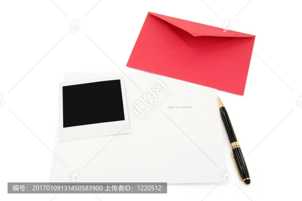 賀卡和紅色信封