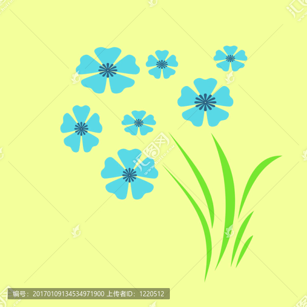 藍(lán)色花的海報(bào)