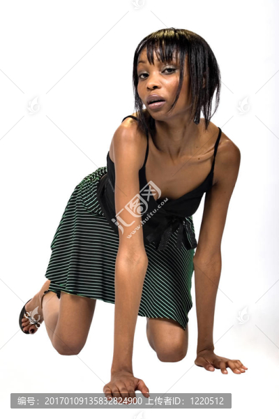 年輕的非洲裔美國女孩