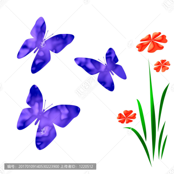 蝴蝶和花