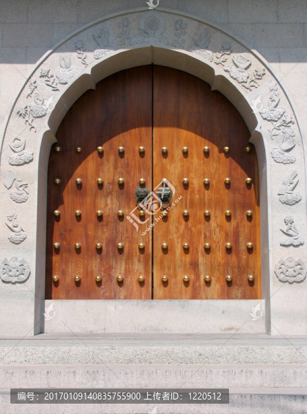 在京寺廟的門把手
