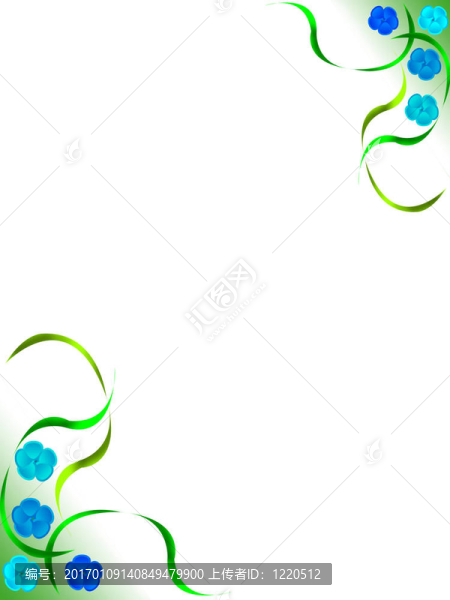 淺藍(lán)色花；草