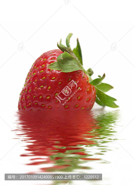 草莓在水