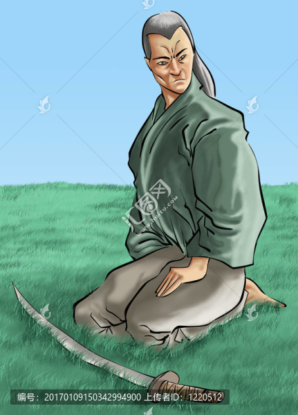 武士和他的武士刀