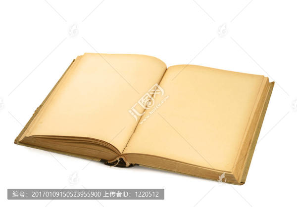 打開白色3上的空白的空白的書