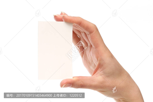 持名片的女人